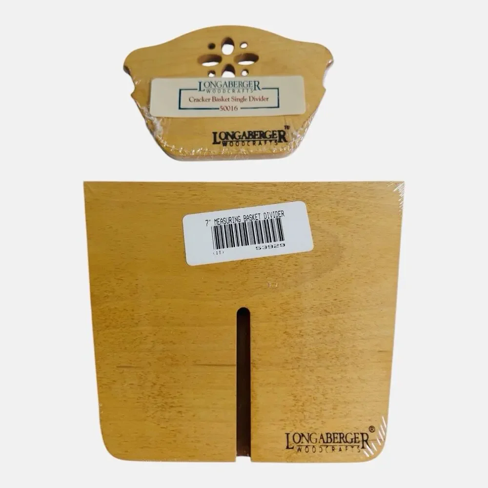 Longaberger Set Of 2 Basket Dividers #50016 Cracker & 7” Reg SEALED
